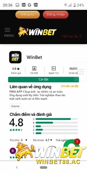 Tải app Winbet cho điện thoại Android
